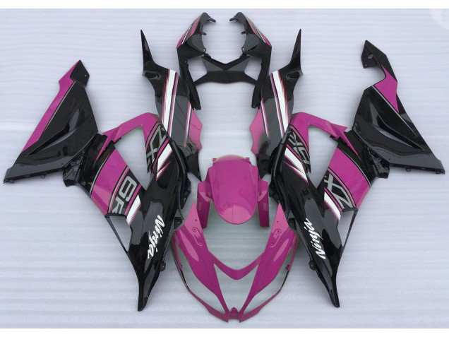 Glanzrosa & Schwarz 2013-2018 Kawasaki ZX6R Motorrad Verkleidungen Glanzrosa & Schwarz 2013-2018 Kawasaki ZX6R Motorrad Verkleidungen