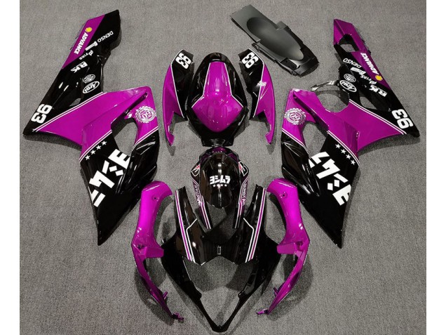 Glanzrosa & Schwarz Benutzerdefiniert 2005-2006 Suzuki GSXR 1000 Motorrad Verkleidungen Glanzrosa & Schwarz Benutzerdefiniert 2005-2006 Suzuki GSXR 1000 Motorrad Verkleidungen