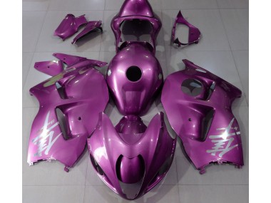 Glanzrosa & Silbernes Logo 1997-2007 Suzuki GSXR 1300 Motorrad Verkleidungen