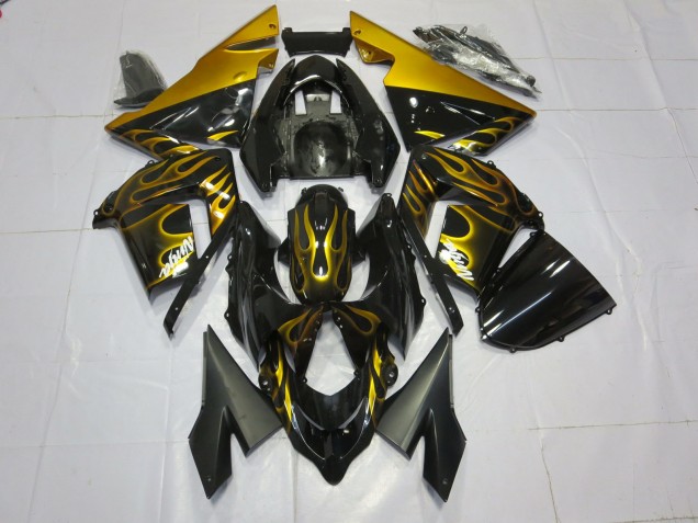 Gold Flamme 2004-2005 Kawasaki ZX10R Motorrad Verkleidungen Gold Flamme 2004-2005 Kawasaki ZX10R Motorrad Verkleidungen