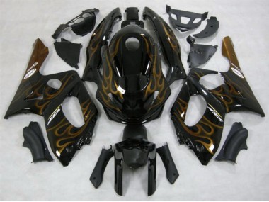 Gold Flamme Glänzend 1998-2007 Yamaha YZF600 Motorrad Verkleidungen