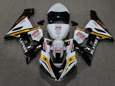 Gold Playboy 2005-2006 Kawasaki ZX6R Motorrad Verkleidungen