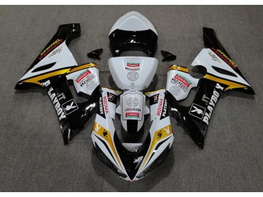 Gold Playboy 2005-2006 Kawasaki ZX6R Motorrad Verkleidungen