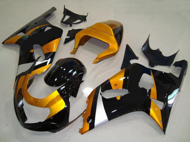 Gold & Schwarz 2001-2003 Suzuki GSXR 600-750 Motorrad Verkleidungen Gold & Schwarz 2001-2003 Suzuki GSXR 600-750 Motorrad Verkleidungen
