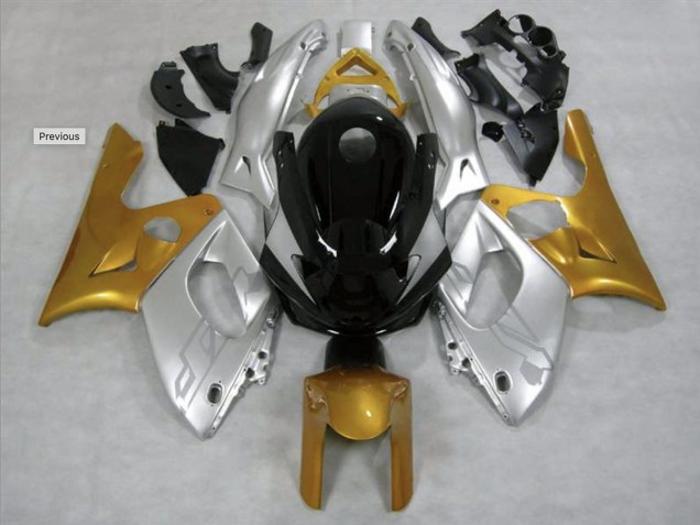 Gold & Silber Glänzend 1998-2007 Yamaha YZF600 Motorrad Verkleidungen Gold & Silber Glänzend 1998-2007 Yamaha YZF600 Motorrad Verkleidungen