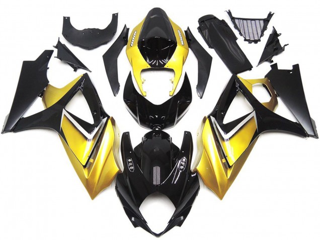 Goldgelb Benutzerdefiniert OEM-Stil 2007-2008 Suzuki GSXR 1000 Motorrad Verkleidungen Goldgelb Benutzerdefiniert OEM-Stil 2007-2008 Suzuki GSXR 1000 Motorrad Verkleidungen