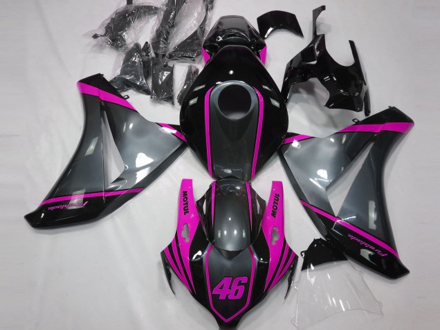 Grau Motul & Pink 2008-2011 Honda CBR1000RR Motorrad Verkleidungen Grau Motul & Pink 2008-2011 Honda CBR1000RR Motorrad Verkleidungen