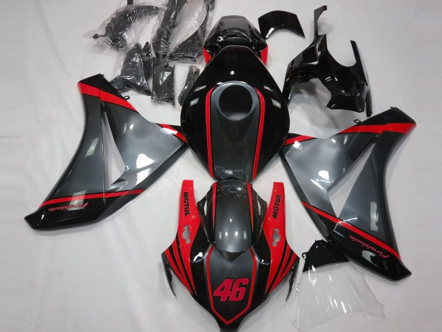 Grau Motul & Rot 2008-2011 Honda CBR1000RR Motorrad Verkleidungen Grau Motul & Rot 2008-2011 Honda CBR1000RR Motorrad Verkleidungen