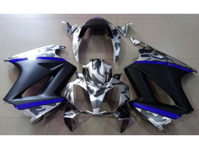 Grau Tarnung & Blau 2002-2012 Honda VFR800 Motorrad Verkleidungen Grau Tarnung & Blau 2002-2012 Honda VFR800 Motorrad Verkleidungen