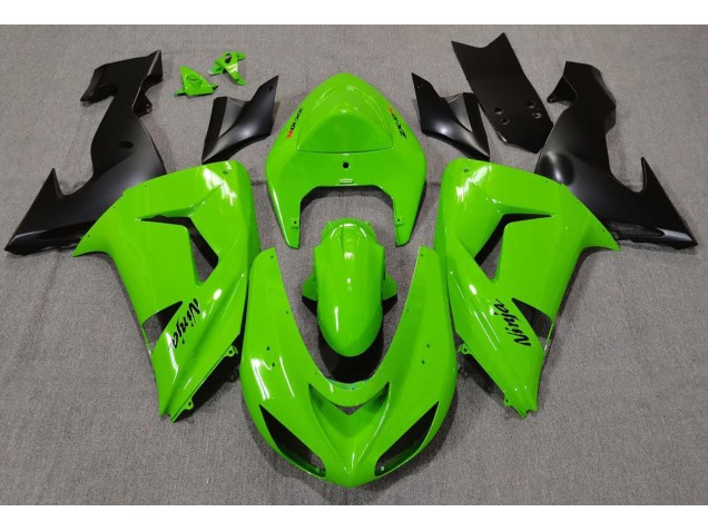 Grün 2006-2007 Kawasaki ZX10R Motorrad Verkleidungen Grün 2006-2007 Kawasaki ZX10R Motorrad Verkleidungen