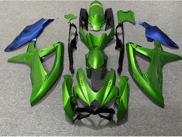 Grün & Blau 2008-2010 Suzuki GSXR 600-750 Motorrad Verkleidungen Grün & Blau 2008-2010 Suzuki GSXR 600-750 Motorrad Verkleidungen