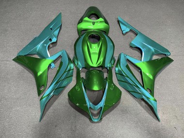 Grün-Blaugrün 2007-2008 Honda CBR600RR Motorrad Verkleidungen