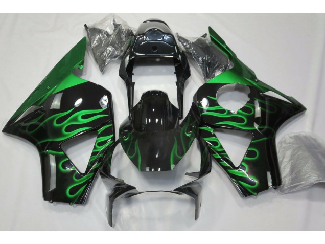Grün Flamme 2002-2003 Honda CBR954RR Motorrad Verkleidungen Grün Flamme 2002-2003 Honda CBR954RR Motorrad Verkleidungen