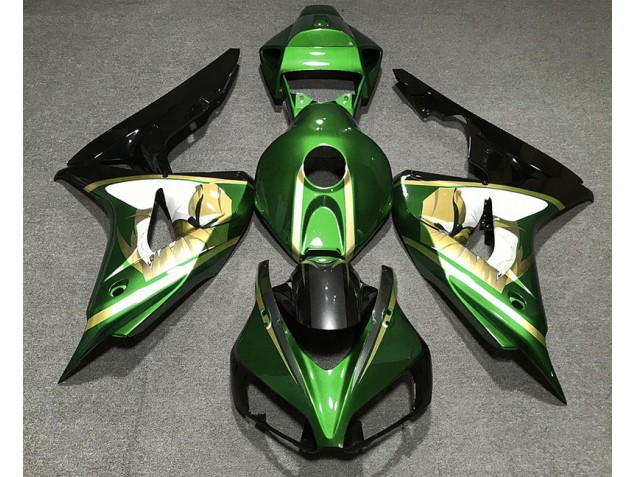 Grün-Gold 2006-2007 Honda CBR1000RR Motorrad Verkleidungen