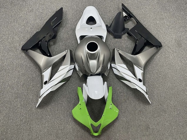 Grün-Weiß & Grau 2007-2008 Honda CBR600RR Motorrad Verkleidungen Grün-Weiß & Grau 2007-2008 Honda CBR600RR Motorrad Verkleidungen