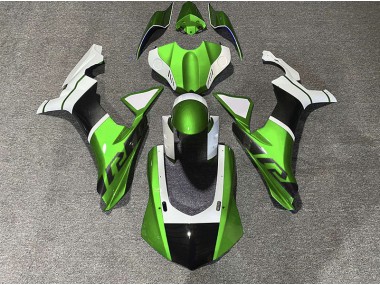 Grün & Kohlefaser Akzente 2015-2019 Yamaha R1 Motorrad Verkleidungen