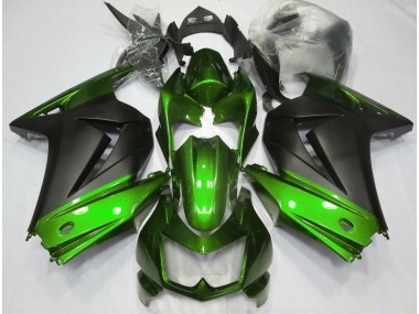Grün & Matt Schwarz 2008-2012 Kawasaki Ninja 250 Motorrad Verkleidungen
