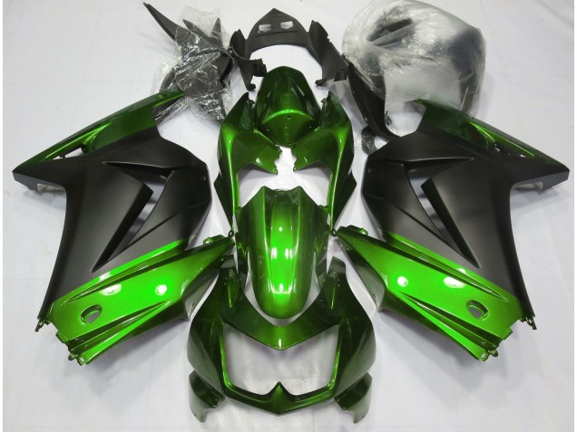 Grün & Matt Schwarz 2008-2012 Kawasaki Ninja 250 Motorrad Verkleidungen Grün & Matt Schwarz 2008-2012 Kawasaki Ninja 250 Motorrad Verkleidungen