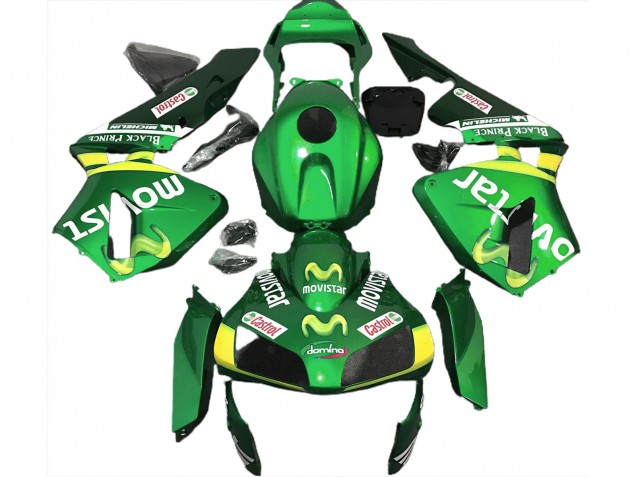 Grün Movistar 2003-2004 Honda CBR600RR Motorrad Verkleidungen Grün Movistar 2003-2004 Honda CBR600RR Motorrad Verkleidungen