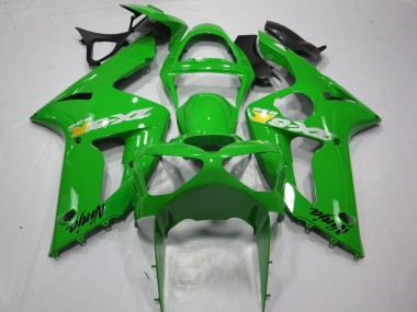 Grün OEM-Stil 2003-2004 Kawasaki ZX6R Motorrad Verkleidungen