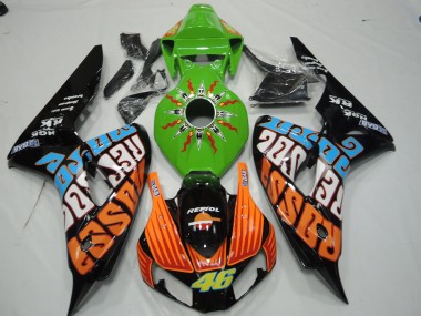 Grün Rossi 2006-2007 Honda CBR1000RR Motorrad Verkleidungen