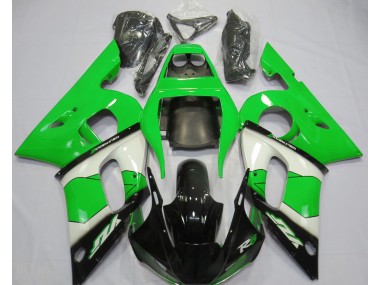 Grün Weiß & Schwarz 1998-2002 Yamaha R6 Motorrad Verkleidungen