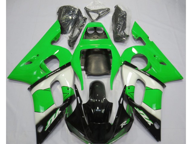 Grün Weiß & Schwarz 1998-2002 Yamaha R6 Motorrad Verkleidungen Grün Weiß & Schwarz 1998-2002 Yamaha R6 Motorrad Verkleidungen