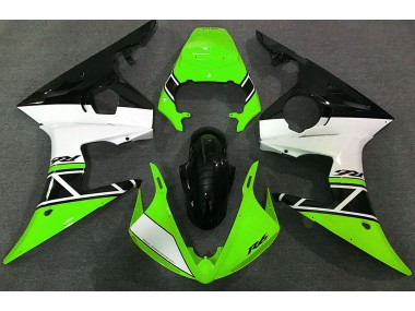 Grün Weiß & Schwarz 2003-2004 Yamaha R6 Motorrad Verkleidungen