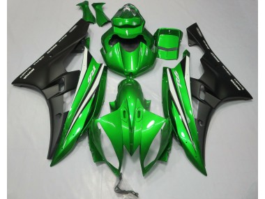 Grün Schwarz & Weiß 2006-2007 Yamaha R6 Motorrad Verkleidungen