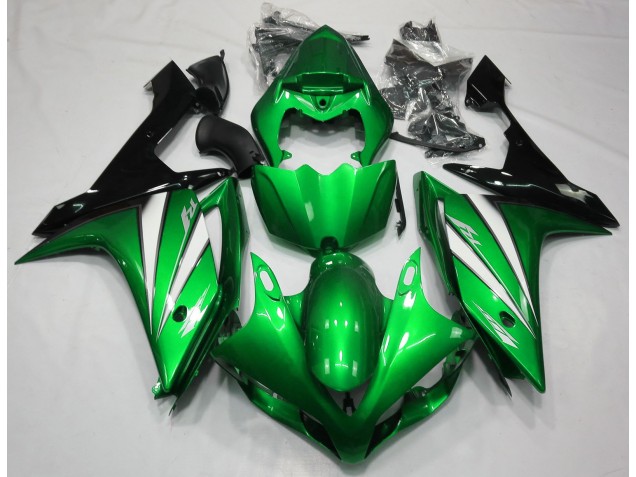 Grün Weiß & Schwarz 2007-2008 Yamaha R1 Motorrad Verkleidungen Grün Weiß & Schwarz 2007-2008 Yamaha R1 Motorrad Verkleidungen