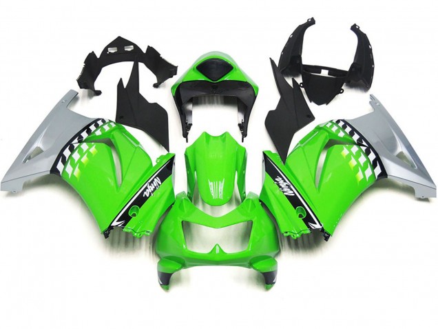 Grün & Schwarz 2008-2012 Kawasaki Ninja 250 Motorrad Verkleidungen Grün & Schwarz 2008-2012 Kawasaki Ninja 250 Motorrad Verkleidungen