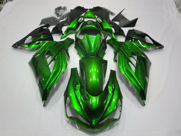 Grün Schwarz 2012-2021 Kawasaki ZX14R Motorrad Verkleidungen Grün Schwarz 2012-2021 Kawasaki ZX14R Motorrad Verkleidungen