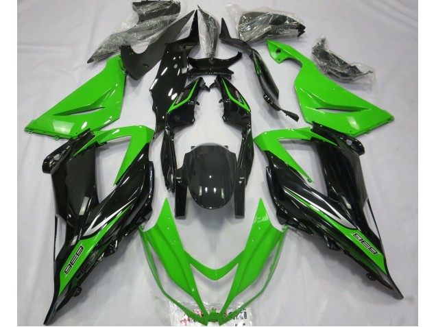 Grün & Schwarz 2013-2018 Kawasaki ZX6R Motorrad Verkleidungen Grün & Schwarz 2013-2018 Kawasaki ZX6R Motorrad Verkleidungen