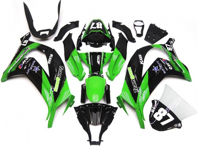 Grün & Schwarz 2016-2019 Kawasaki ZX10R Motorrad Verkleidungen Grün & Schwarz 2016-2019 Kawasaki ZX10R Motorrad Verkleidungen