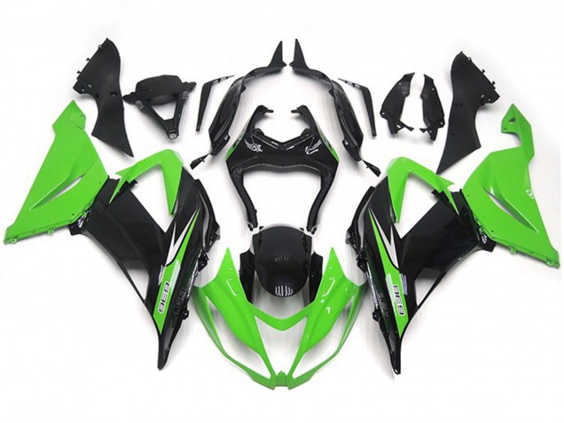 Grün & Schwarz Leuchtend OEM-Stil 2013-2018 Kawasaki ZX6R Motorrad Verkleidungen