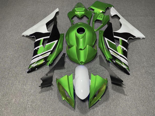 Grün Schwarz & Weiß OEM-Stil 2008-2016 Yamaha R6 Motorrad Verkleidungen Grün Schwarz & Weiß OEM-Stil 2008-2016 Yamaha R6 Motorrad Verkleidungen