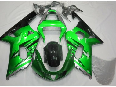 Grün & Silber 2001-2003 Suzuki GSXR 600-750 Motorrad Verkleidungen