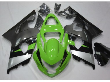 Grün & Silber 2004-2005 Suzuki GSXR 600-750 Motorrad Verkleidungen