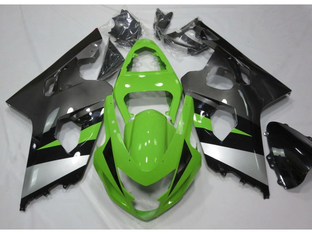 Grün & Silber 2004-2005 Suzuki GSXR 600-750 Motorrad Verkleidungen Grün & Silber 2004-2005 Suzuki GSXR 600-750 Motorrad Verkleidungen