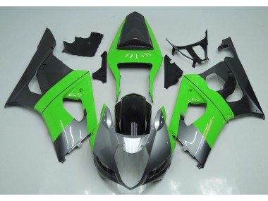 Grün-Silber & Schwarz 2003-2004 Suzuki GSXR 1000 Motorrad Verkleidungen