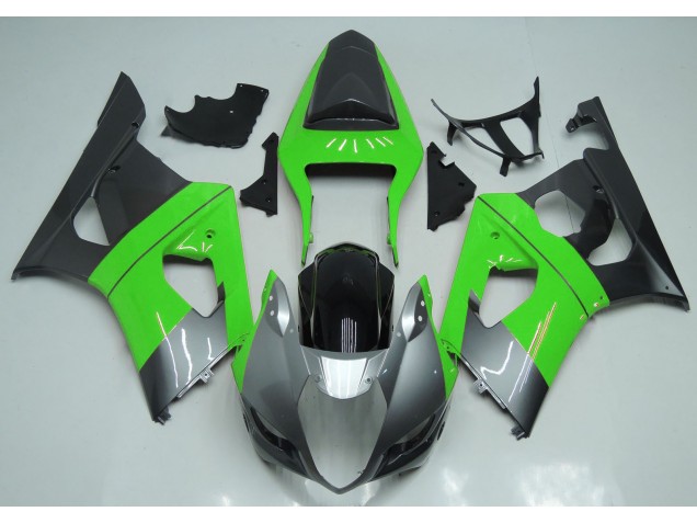 Grün-Silber & Schwarz 2003-2004 Suzuki GSXR 1000 Motorrad Verkleidungen Grün-Silber & Schwarz 2003-2004 Suzuki GSXR 1000 Motorrad Verkleidungen
