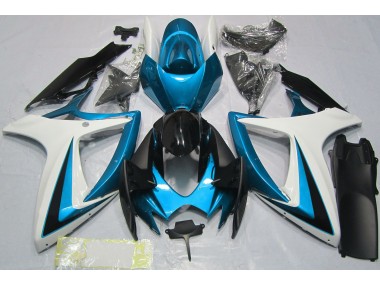 Hellblau & Weiß 2006-2007 Suzuki GSXR 600-750 Motorrad Verkleidungen