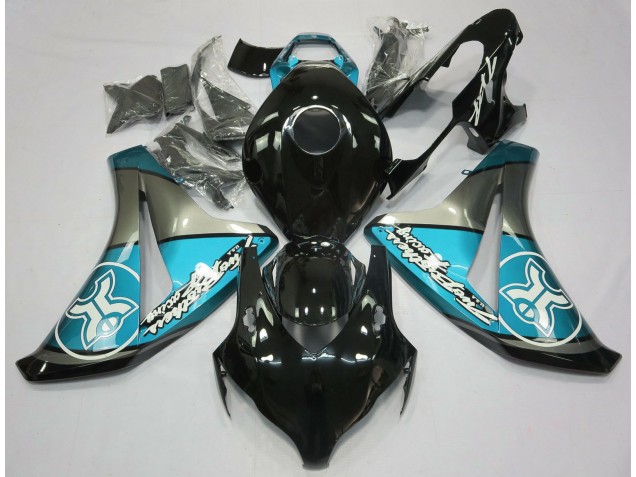 Hellblau Auf Schwarz Kundenspezifisch 2008-2011 Honda CBR1000RR Motorrad Verkleidungen Hellblau Auf Schwarz Kundenspezifisch 2008-2011 Honda CBR1000RR Motorrad Verkleidungen