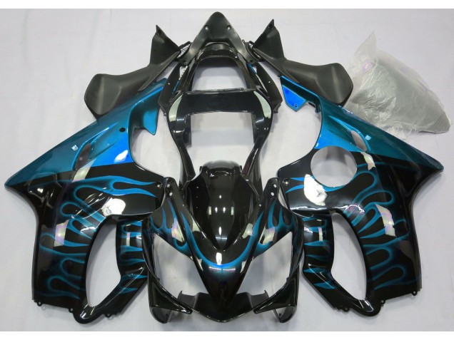 Hellblau Flamme 2001-2003 Honda CBR600 F4i Motorrad Verkleidungen Hellblau Flamme 2001-2003 Honda CBR600 F4i Motorrad Verkleidungen
