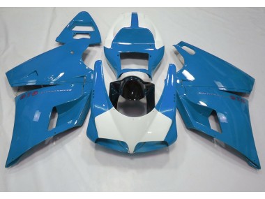 Hellblau & Glänzend Weiß 1993-2005 Ducati 996 748 916 998 Motorrad Verkleidungen