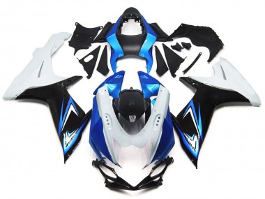 Hellblau & Glänzend Weiß Mit Schwarz 2011-2024 Suzuki GSXR 600-750 Motorrad Verkleidungen