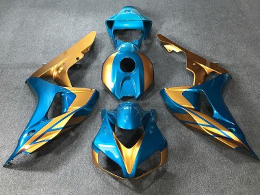 Hellblau & Gold 2006-2007 Honda CBR1000RR Motorrad Verkleidungen