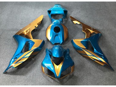 Hellblau & Gold 2006-2007 Honda CBR1000RR Motorrad Verkleidungen