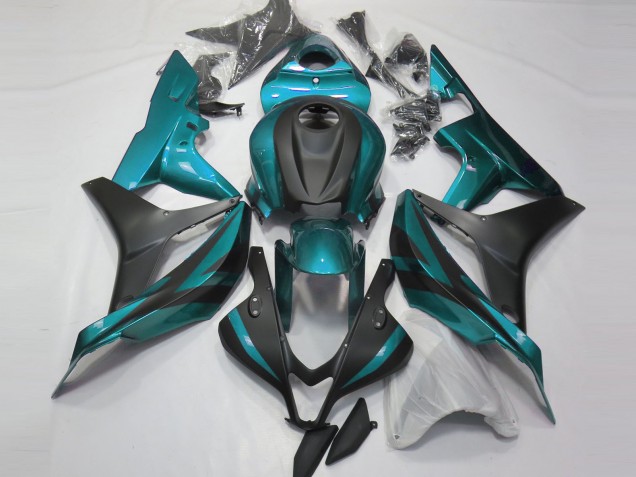 Hellblau & Matt Schwarz 2007-2008 Honda CBR600RR Motorrad Verkleidungen Hellblau & Matt Schwarz 2007-2008 Honda CBR600RR Motorrad Verkleidungen