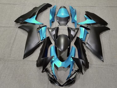 Hellblau & Matt Schwarz 2011-2024 Suzuki GSXR 600-750 Motorrad Verkleidungen